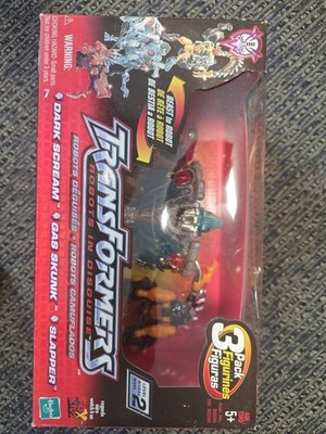 2001 Transformers RID DARK SCREAM - GAS SKUNK - SLAPPER - Predacon 3-PACK Hasbro