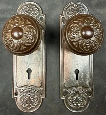 1914 Lockwood Westfield / Hastings Door Knob and Back Plate Set G-11200 1 Of 6