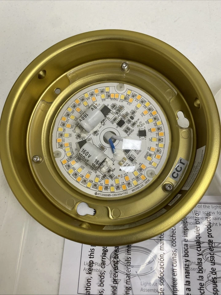 Fanimation Kute Brushed Satin Brass Ceiling Fan Light Kit LK8534BS - Image 3 of 4