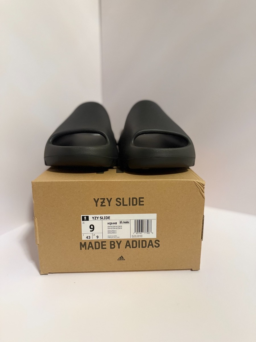 Adidas Yeezy Slide Onyx Size 9 (100% Authentic) HQ6448 | eBay