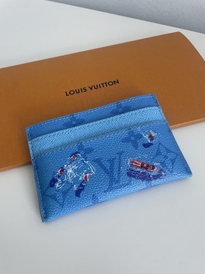 Louis Vuitton Blue Lagoon Card Holder Kartenetui Portemonnaie Blau Pool