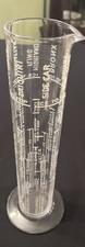 Vintage Mid Century Cocktail Recipe Measuring Glass Barware Mixer 1950s