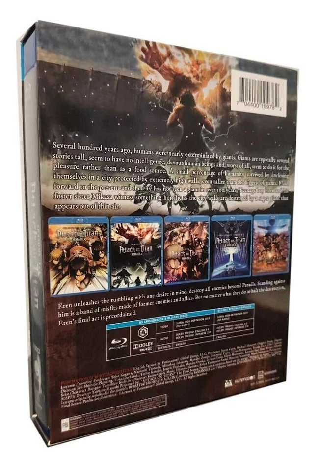Attack on Titan: The complete series, Season 1-4 (8-Disc-Blu-ray, Box-Set) New - Image 3 of 3