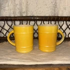 Anchor Hocking Fire-king Vintage “Ranger Barrel” Milk Glass Mugs Set of 2