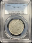 1901-P Barber Half Dollar 50c PCGS AU53 About Uncirculated Nice Eye Appeal