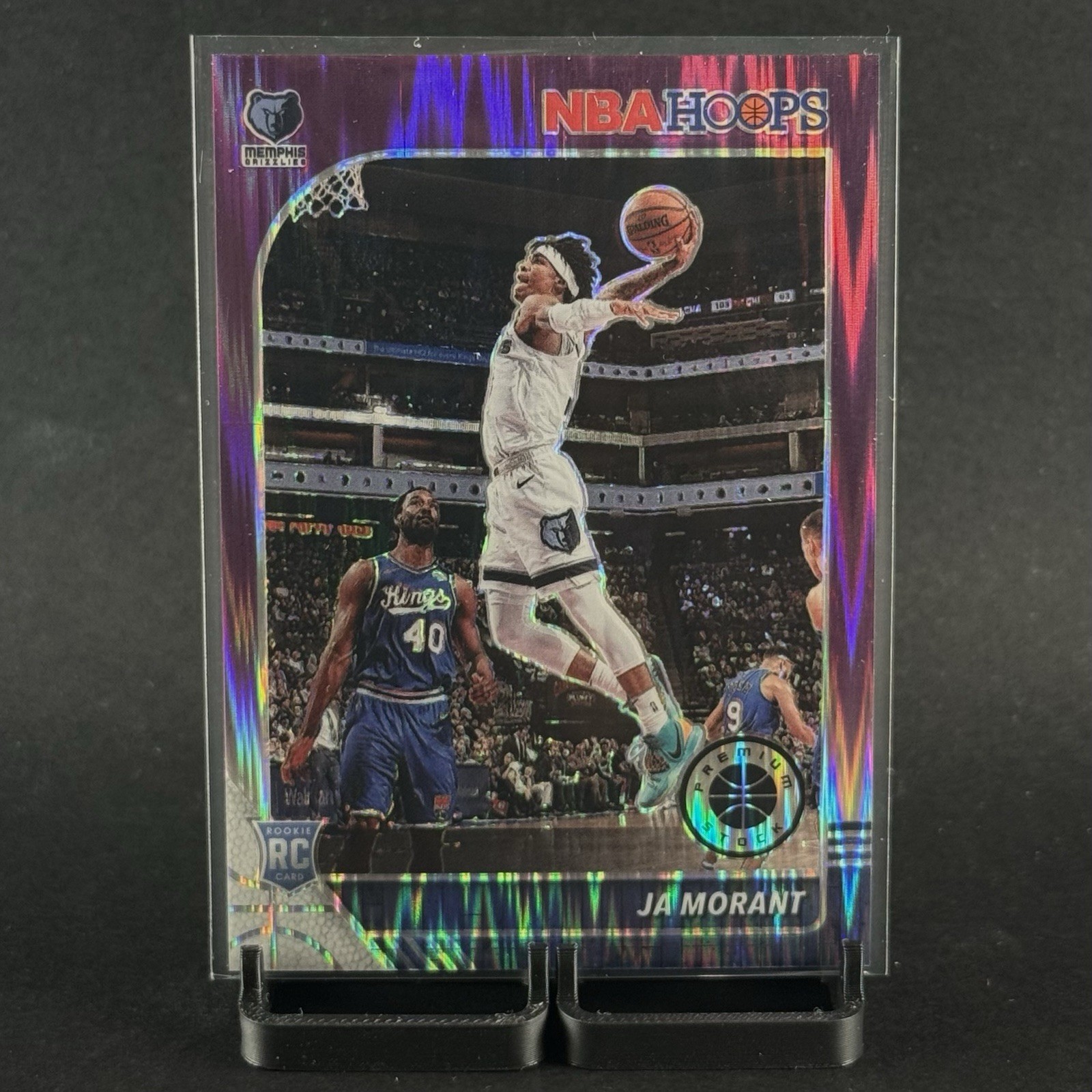 2019-20 HOOPS PREMIUM STOCK JA MORANT #259 PURPLE FLASH PRIZM ROOKIE RC /35