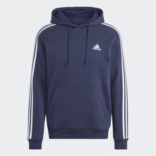 adidas men Essentials Fleece 3-Stripes Hoodie