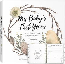 First 5 Years Baby Memory Book- 90 Pages Hardcover Milestone Keepsake Book