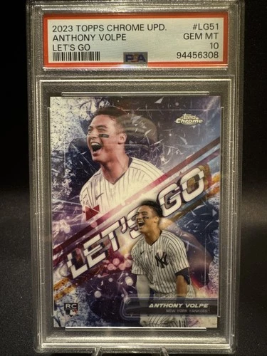 2023 Topps Chrome Anthony Volpe Lets Go PSA 10 RC Rookie Yankees SSP