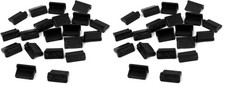 20 Pcs Black Rubber USB A Female Dust Cover Protector Plugs - Anti-Dust Stoppers