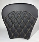 Aftermarket Black Diamond Stitch Solo Motorcycle Seat BB-HZ-01 Open Box