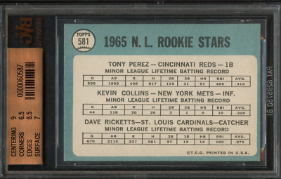 BVG - 1965 Topps - #581 - Tony Perez - BVG 7 - NM | eBay