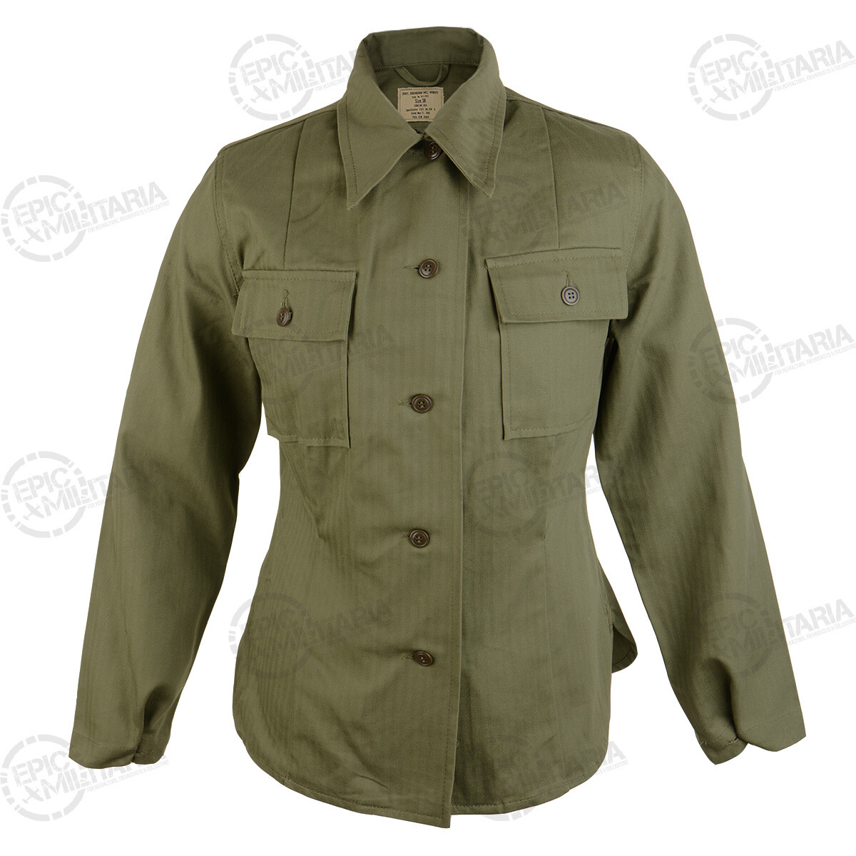 WW2 US Army HBT OD7 Womens Jacket - Repro American Olive