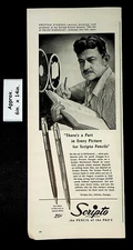 1946 Scripto The Pencil of the Pro's Preston Sturges uses Scripto Print Ad 43926