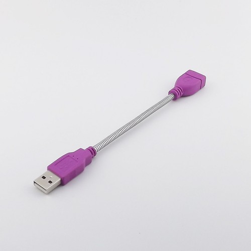 Extension Flexible Metal Stand Cable USB 2.0 A Male Plug To A Female Jack 15cm - 第 1/6 張圖片