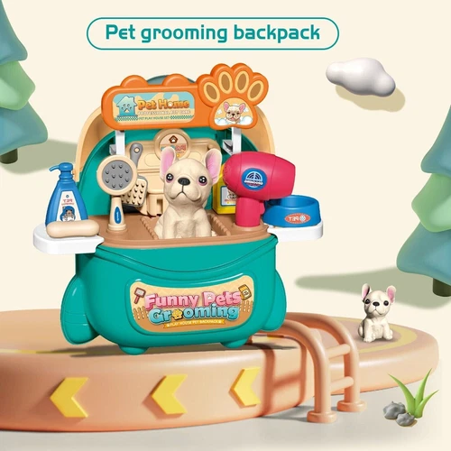 16Pcs Pet Dog Grooming Toys Pretend Vet Care Play Set Doctor Kit for Kids Gifts - Picture 5 of 9