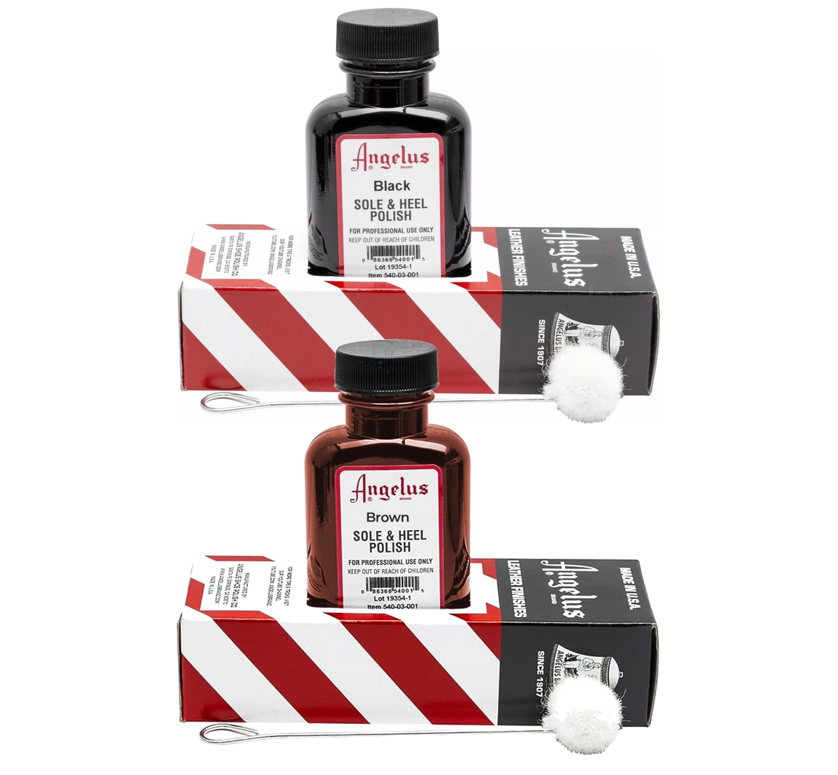 Angelus Leather Sole Heel Polish Edge Finish Dressing Renew Shoes Polish  Care