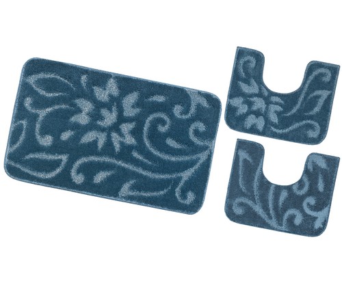 Tappeto Bagno Parure Set 3 Pezzi Elegante Morbido Assorbe Antiscivolo Lavabile - Foto 9 di 12