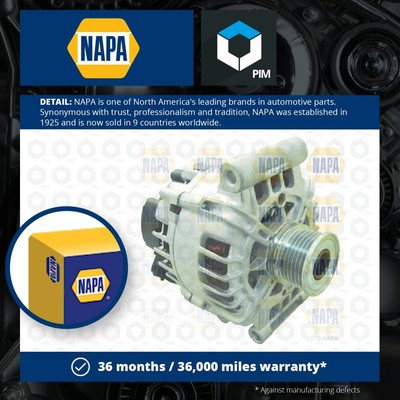 Alternator fits CITROEN C3 PICASSO VTi 1.4 1.6 2009 on NAPA 1623859780 Quality