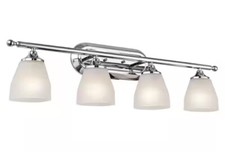 Kichler 5449CH - Ansonia 31" 4 Light Bathroom Vanity Light in Chrome