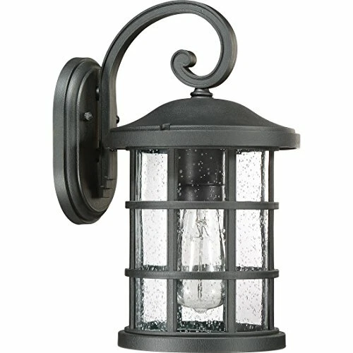 Quoizel One Light Outdoor Wall Lantern CSE8408EK, Medium, Earth Black - Picture 2 of 7