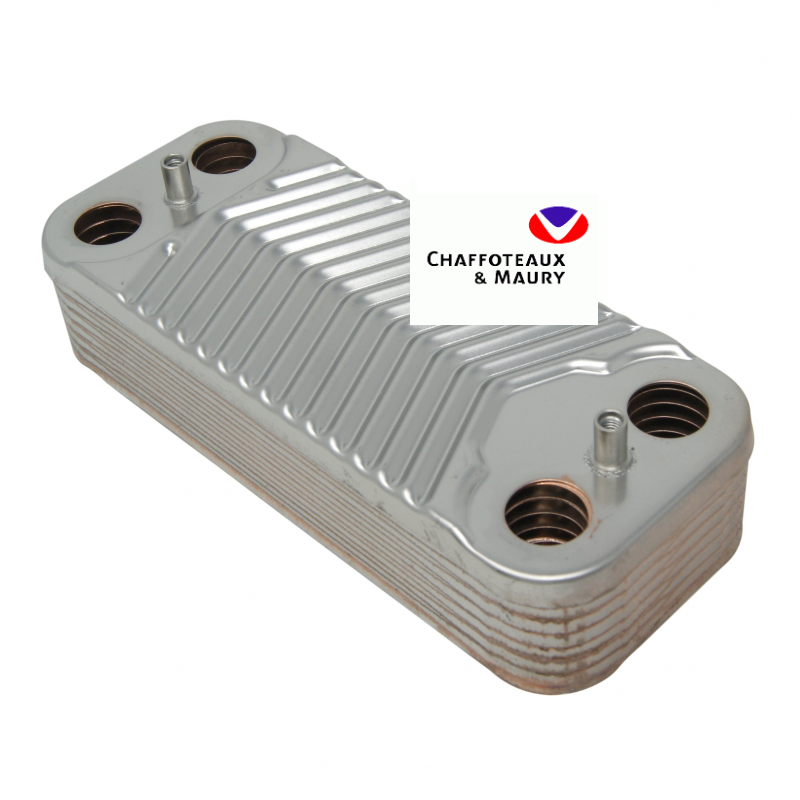 Scambiatore sanitario 14 piastre Caldaie Chaffoteaux 61302409-01 Aludra, Calydra