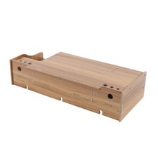 Wood Monitor Riser with Drawer Computer/Laptop/PC Stand for Desk Organizer