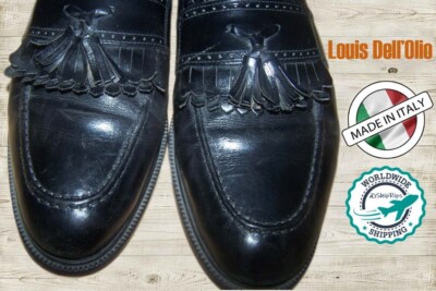Vintage Louis Dell Olio Men’s Leather Lace Up Shoes Size Charming Black Side Lace Trachten Mens Shoes main image 3