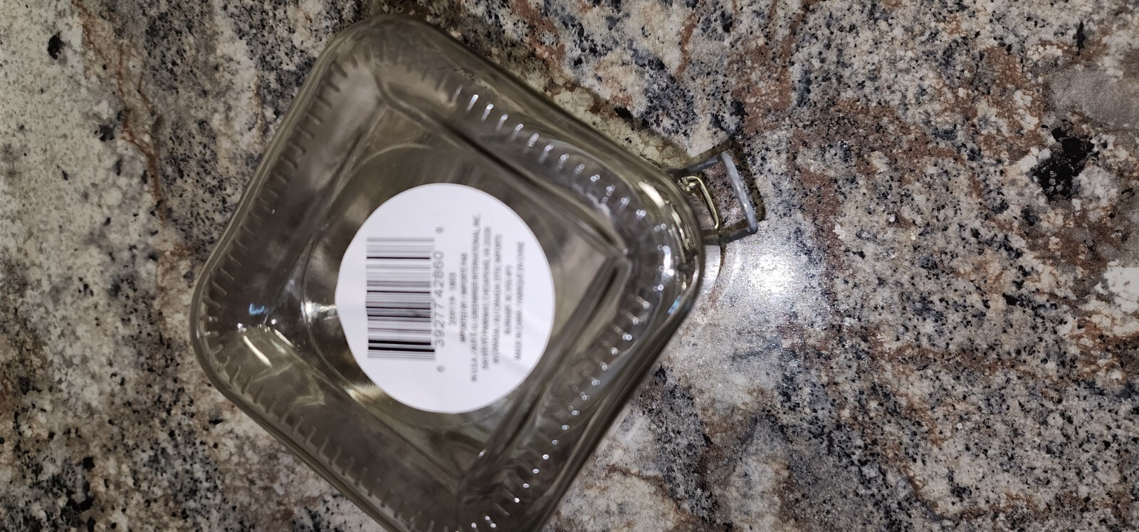 Square Glass Jar w/ Hinge Glass Lid Canister Storage Clear 4”x4” Crafts eBay