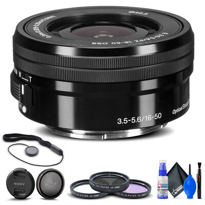 Sony E PZ 16-50mm f/3.5-5.6 OSS Lens + Filter Kit + Cap Keeper + Cleaning Kit