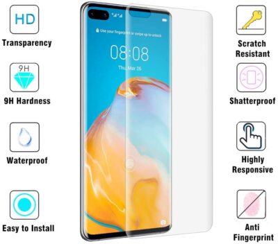 Avizar - Pellicola Huawei P40 Pro Protezione Vetro Temperato Contorno Nero - EPR - Foto 13