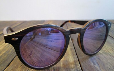 Slyk Shades Sunglasses Explorer Ebony + Maple Wood Brown Mirrored Success Quote