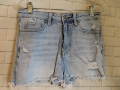 FLYING MONKEY Shorts 27 Button Fly Distressed High Rise Denim Cut offs