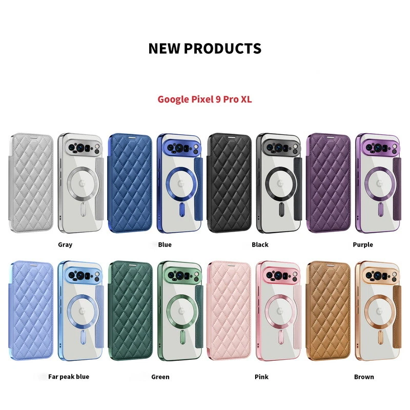For Google Pixel 9 Pro XL 8A 7A Magnetic Shockroof Case Card Wallet Flip Cover - Image 3 of 4