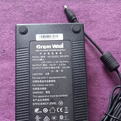 GA150SD2-5602679 56V 2.679A 5.5*2.1mm AC Power Adapter