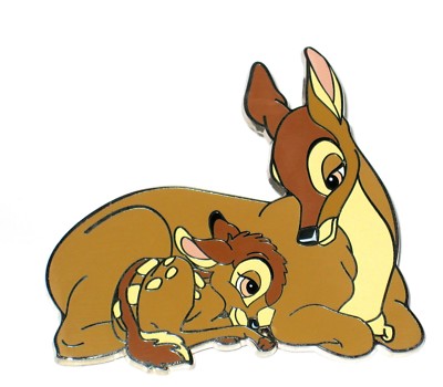 RARE LE 100 Disney Pin✿ Baby Bambi Mom Enchanted Family