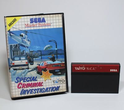 SCI SPECIAL CRIMINAL INVESTIGATION Sega Master System Spiel Modul OVP ohne Anl.