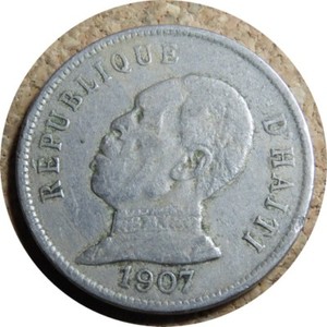 elf Haiti 50 Cent 1907 President  Waterbury Mint