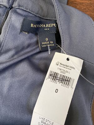 ばなな NWT Banana Republic Steel Gray Empire Faux Wrap Key Hole Fit