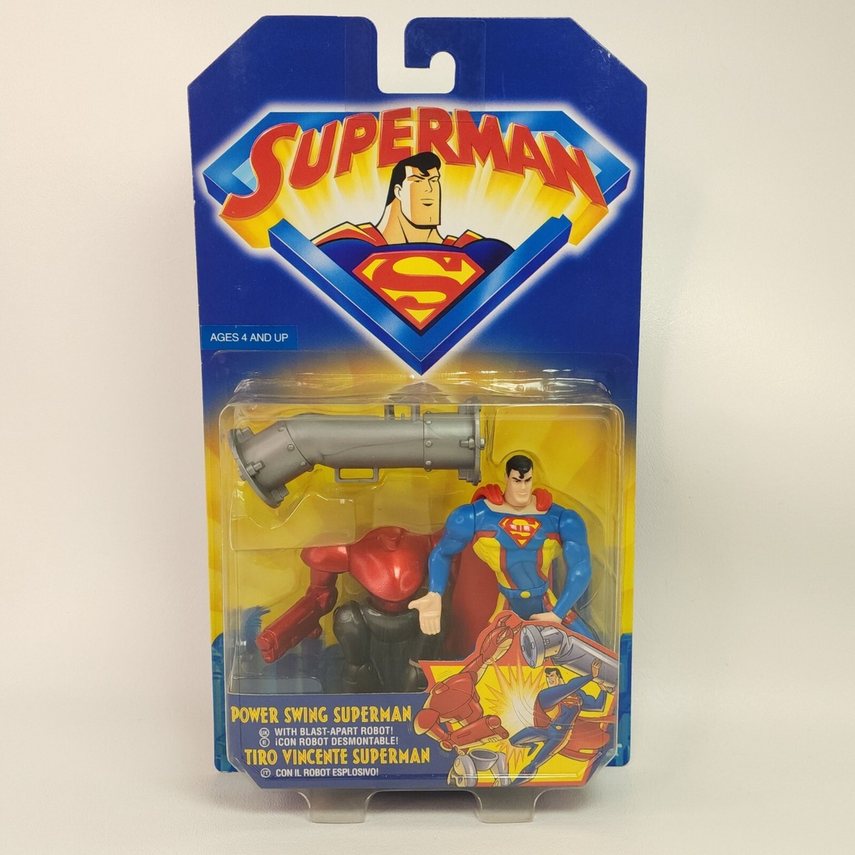 1998 Power Swing Superman Action Figure With Blast-Apart