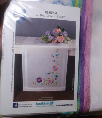 Vervaco Stamped Table Runner Cross Stitch Kit 16"X40" -0185924 NEW | eBay
