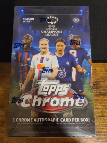 2022/23 Topps Chrome UEFA Women's Champions League Soccer Hobby Box New Sealed