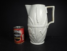 Antique Copeland? Large Parian Ware Barrel Staves and Barley Harvest Jug