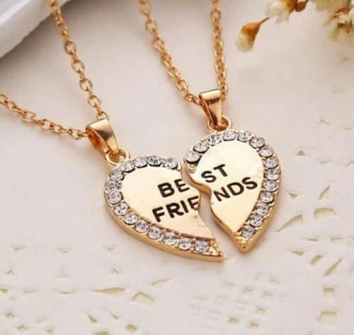 Collane e pendagli di bigiotteria d'oro di cuore in lega