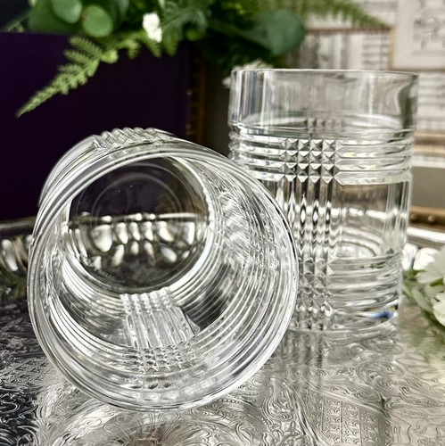 Ralph Lauren Glen Plaid Old Fashioned Glasses Vintage 10 Oz Lauren Crystal - 2 - Picture 7 of 11