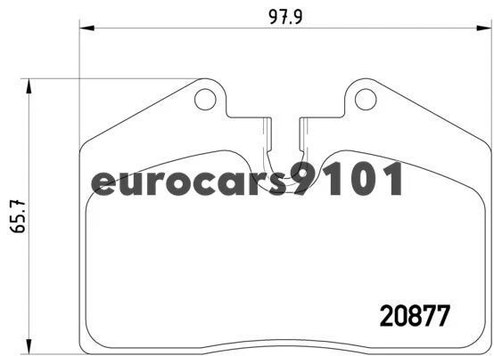 Porsche 911 Hella Pagid Rear Disc Brake Pad Set 355006351 96535293904 - Image 3 of 4