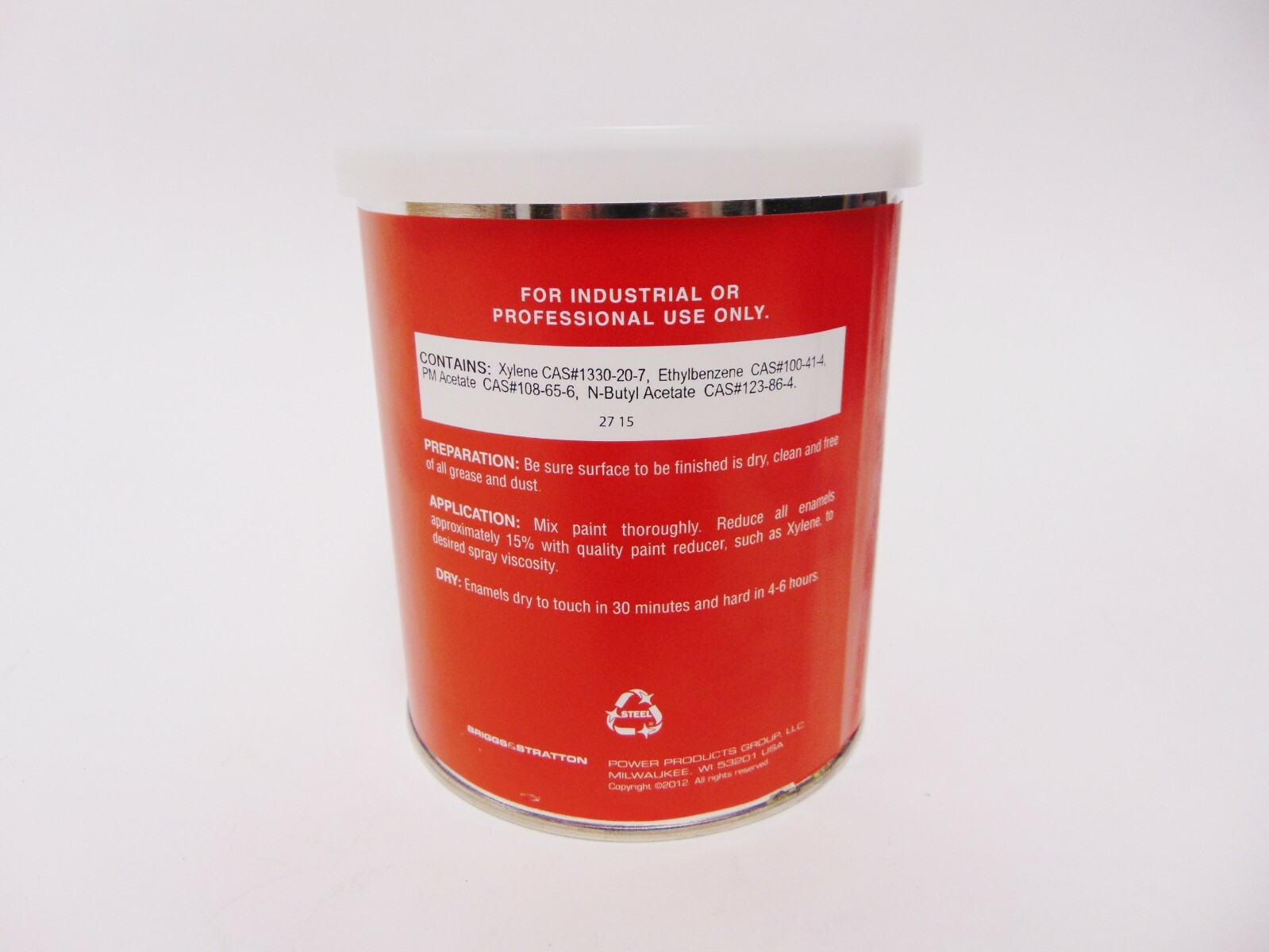 OEM Simplicity Lawn Mower TouchUp Paint Deep Orange 1 QT(.946 liters