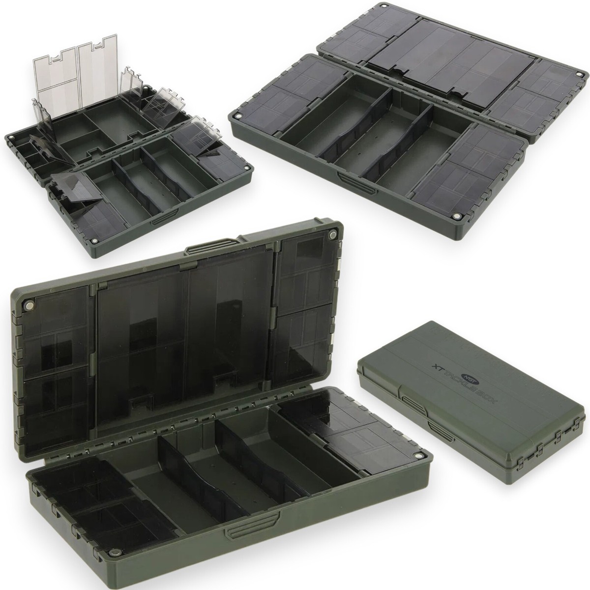 NGT Fishing Tackle Rig Box XT System Multi Section Magnetic Carp Coarse  Fishihng