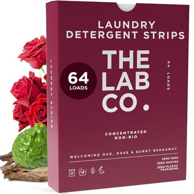 The Lab Co Laundry Detergent Strips Washing Sheets Eco Ultra Concentrated Non