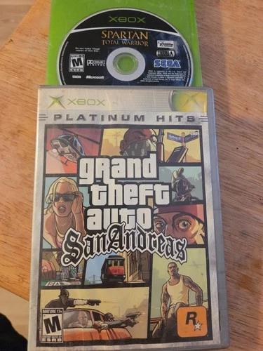 Grand Theft Auto: San Andreas -Xbox (Map, MANUAL) Platinum & Xbox Spartan 2002